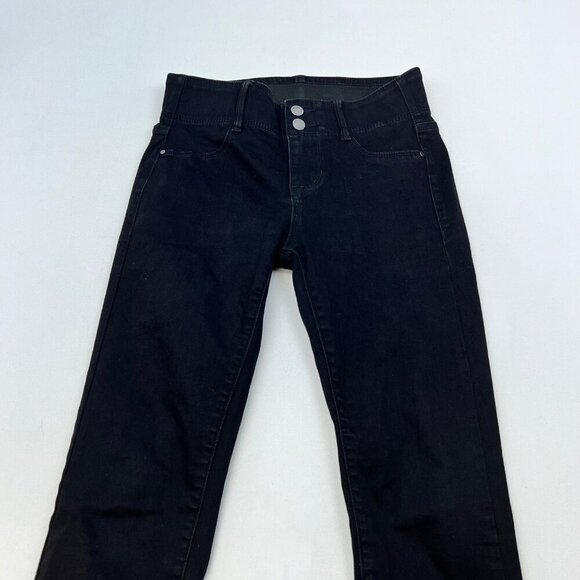 Apt.9 Women’s Straight Leg Jeans Mid Rise Black Size 6 Petite - Picture 2 of 9